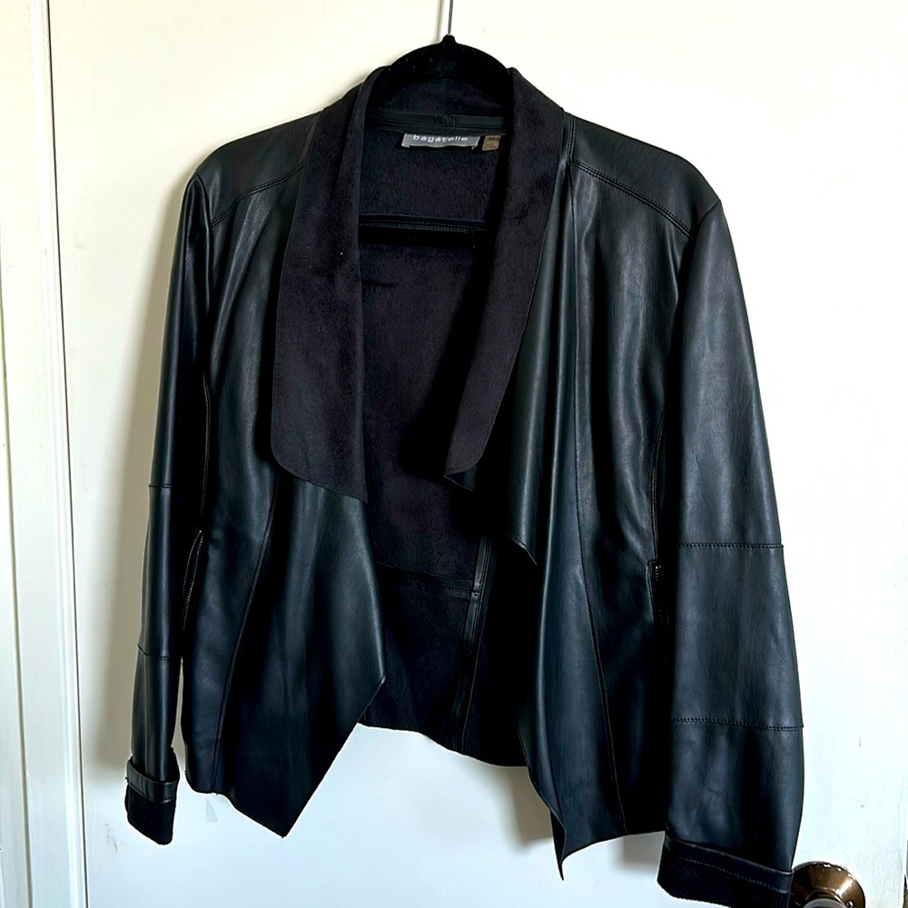 Bagatelle Faux Leather and Suede Jacket Size M